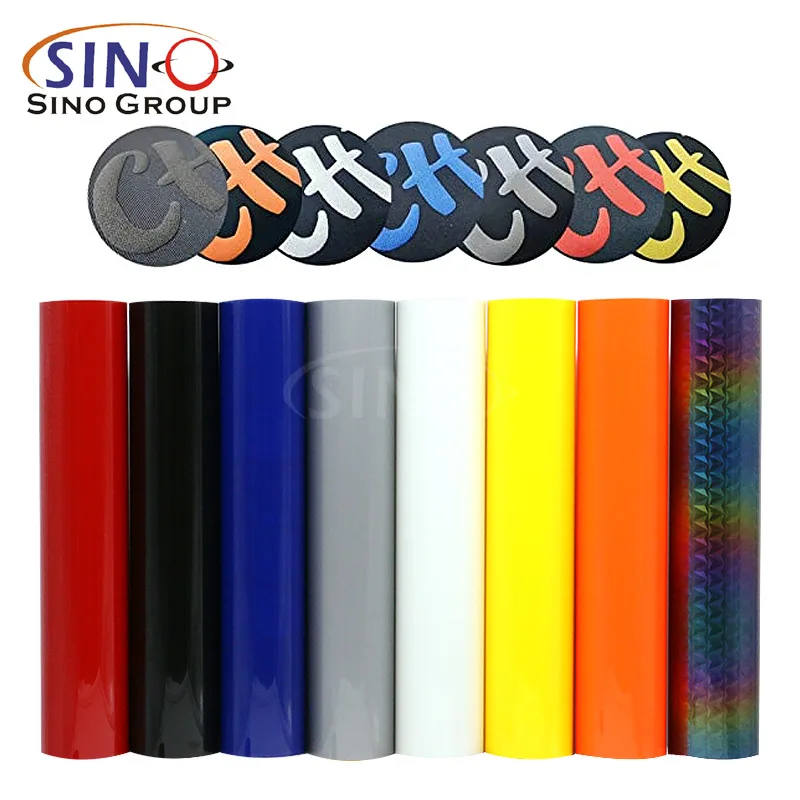 Etc Colored Surface Soft Sponge PU Heat Transfer Vinyl for Bag Long Durability Puff HTV Red Yellow Blue Film 1 Roll Clothing