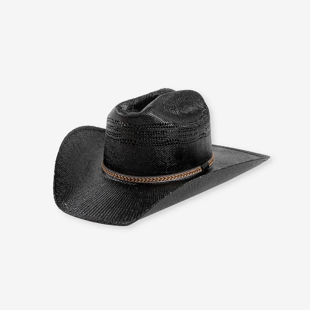 2024 new beach bulk large designer Hand woven women cowboy cowgirl Natural  Summer Warped Edge Sombrero cowboy straw hat