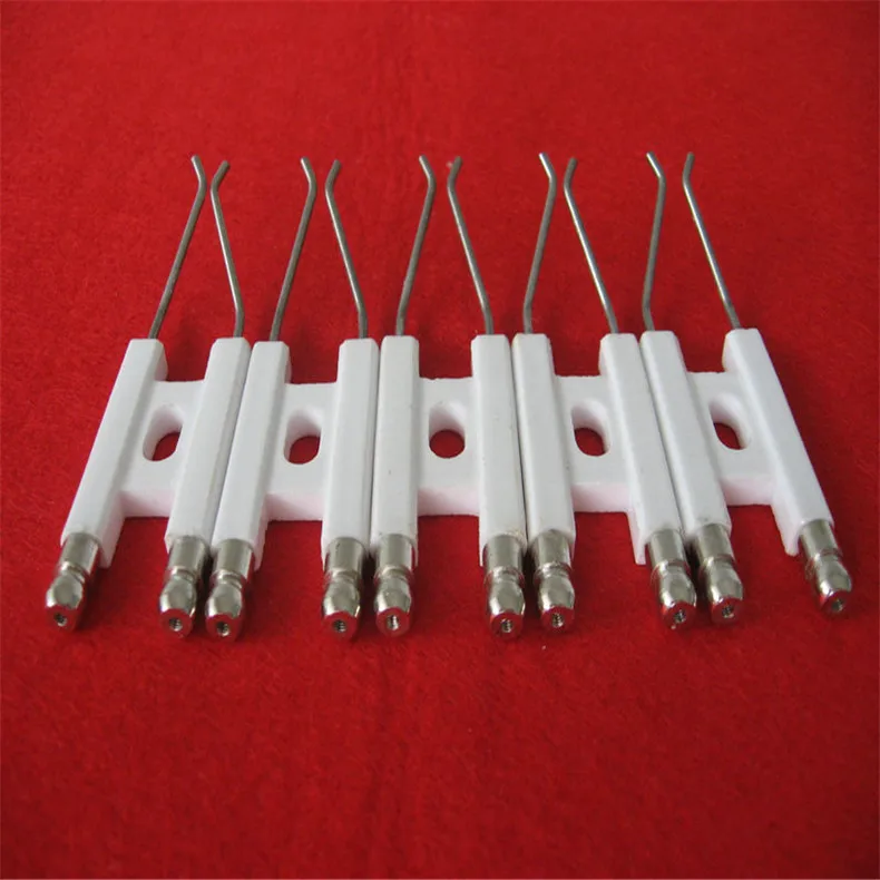 Glazed Alumina ceramic Electrode igniter Gas Spark Burner Ceramic Ignition Tube