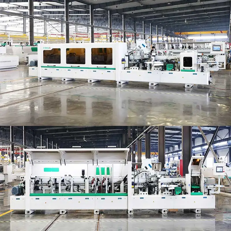 Full Automatic Edge Banding Machine Double Glue Pot Wood Based Panels Machinery