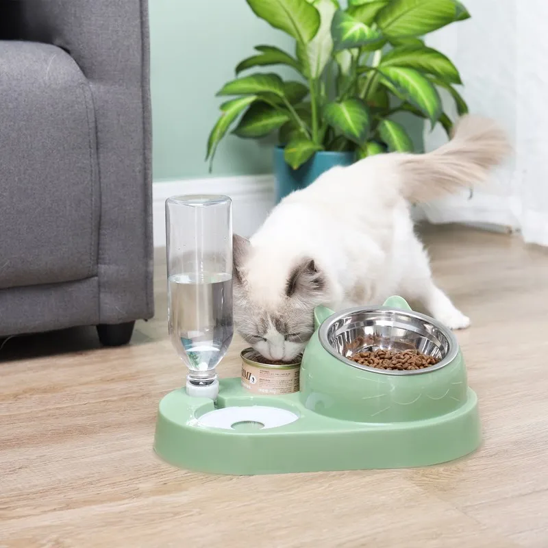
2021 High quality stainless steel pet dog feeder automatic pet feeder 