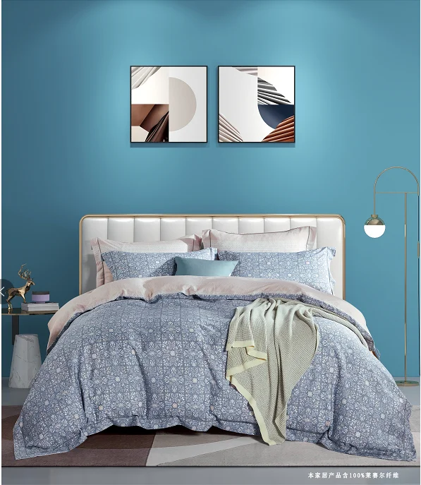 Hot Selling Bed Quilt Cover Set Lyocell Modal Bed Linen Nantong Sheets for Bed