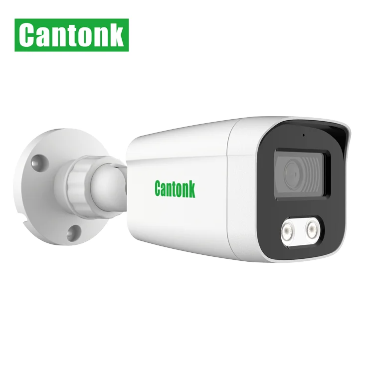 Cantonk Built-in Mic Full Color Night Vision Bullet Camera CCTV IP Camera