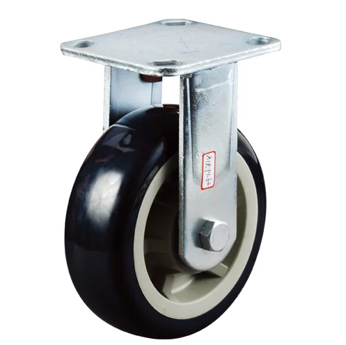 6 дюймов сверхмощный Промышленный верхняя пластина фиксированной рицинус PU колеса