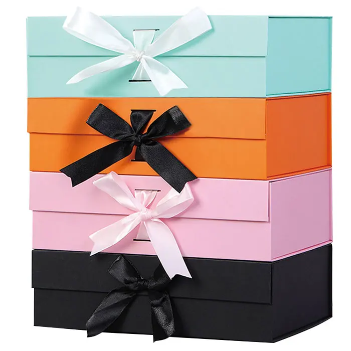 custom matte folding magnet sealable Tshirt clothes large packaging rigid paper gift box