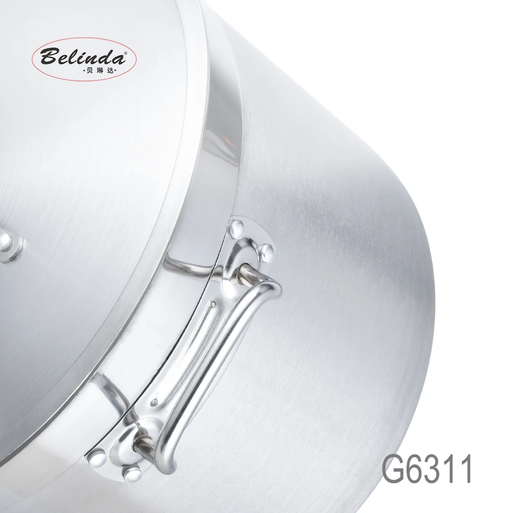 Induction Bottom Durable Restaurant Kitchen Stainless Steel Big Pots For Cooking