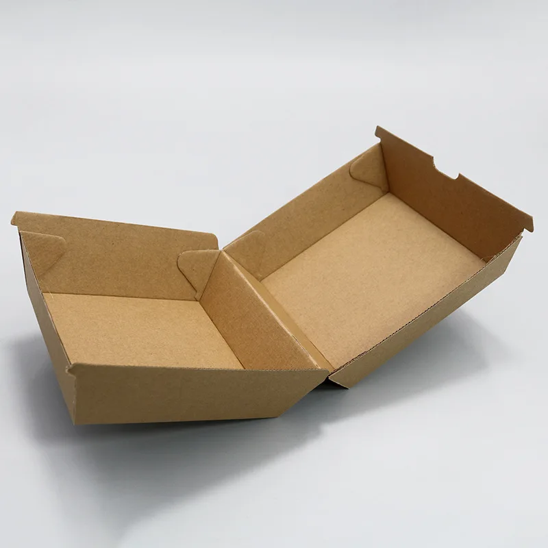 packing delivery container paper hot food boxes,brown paper box for fast food grade supplement