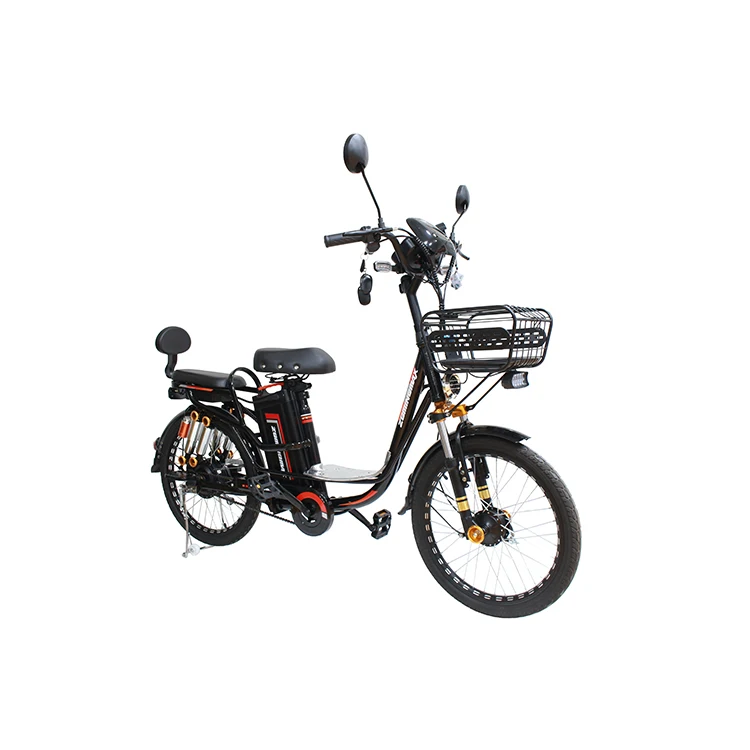 Step Through Cargo Electric Bicycle Suspension Fork 36v 350w 500W 20inch Fat Tire 10AH 15AH Lithium Battery City Ebike