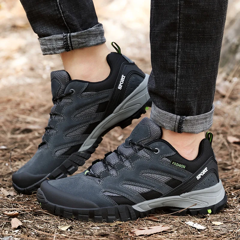 Wholesale hot selling 2021 outdoor water proof anti-slip light breathable hiking shoes sports camp shoes for men