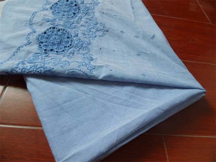 Wholesale Custom Embroidery on Clothing Cheap Embroidered Yarn Dyed Fabric