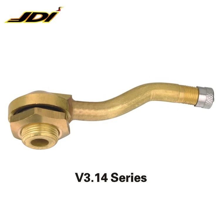 JDI-V3.14 series Double bend  brass tire valves tubeless valve for truck and bus