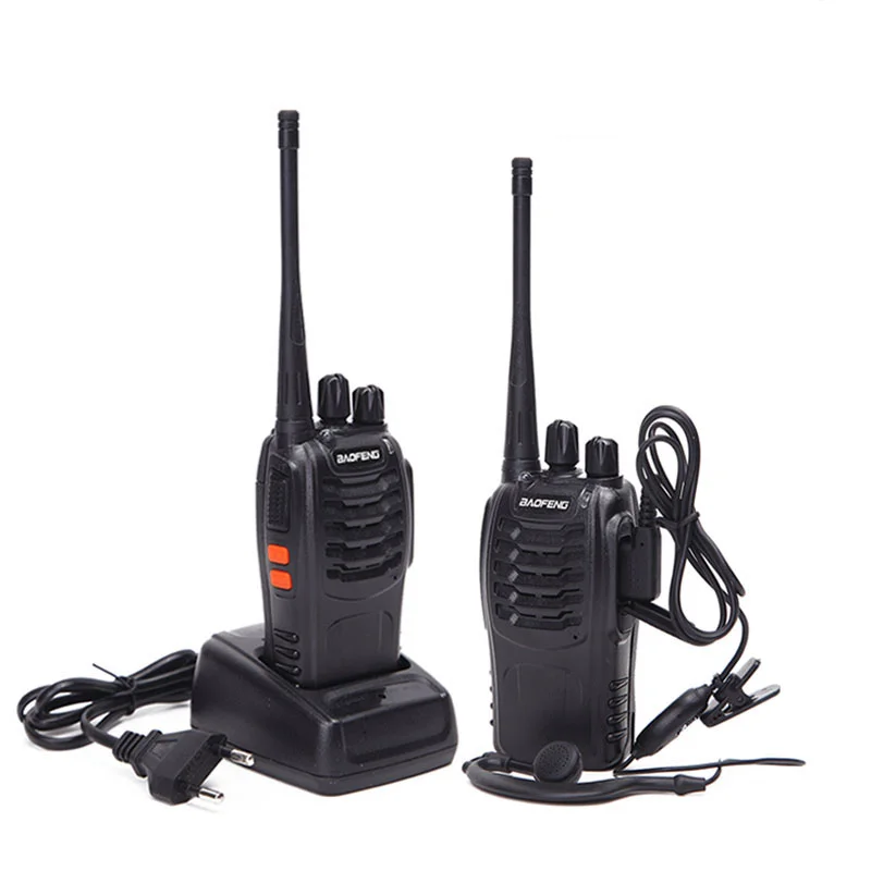 1or 2 PCS Bao feng BF-888S Walkie Talkie 5W Two-way radio Portable Radio UHF 400-470MHz 16CH Comunicador Transmitter Transceiver