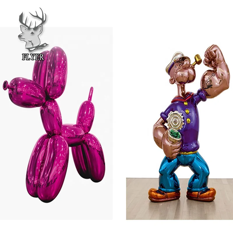 Hot-sale Popular Large outdoor abstract fiberglass balloon dog sculpture for Art Gallery Hotel Lobby Home Yard