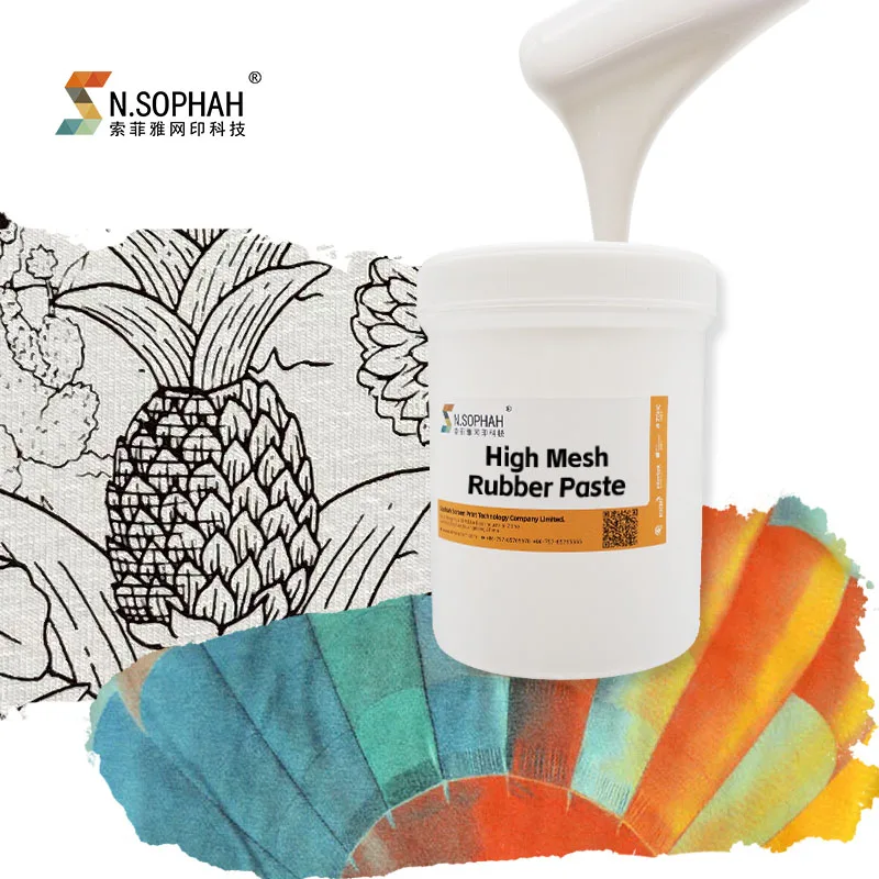Super Soft T Shirt Printing Good Elasticity Screen Printing High Mesh Rubber Paste