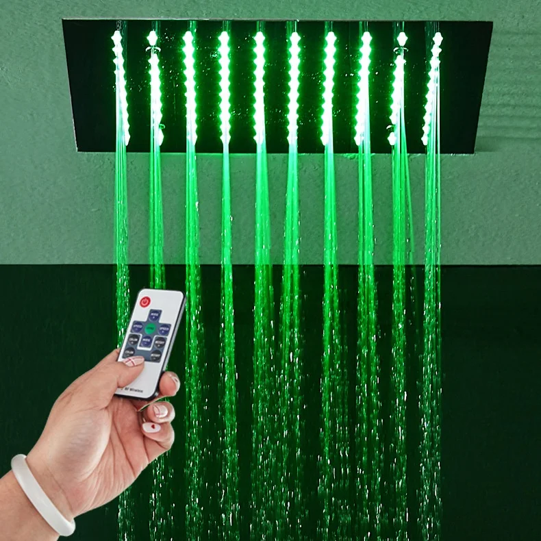 High Quality Wholesale Custom Cheap smart waterfall ceiling mounted   rain shower with led with high quality