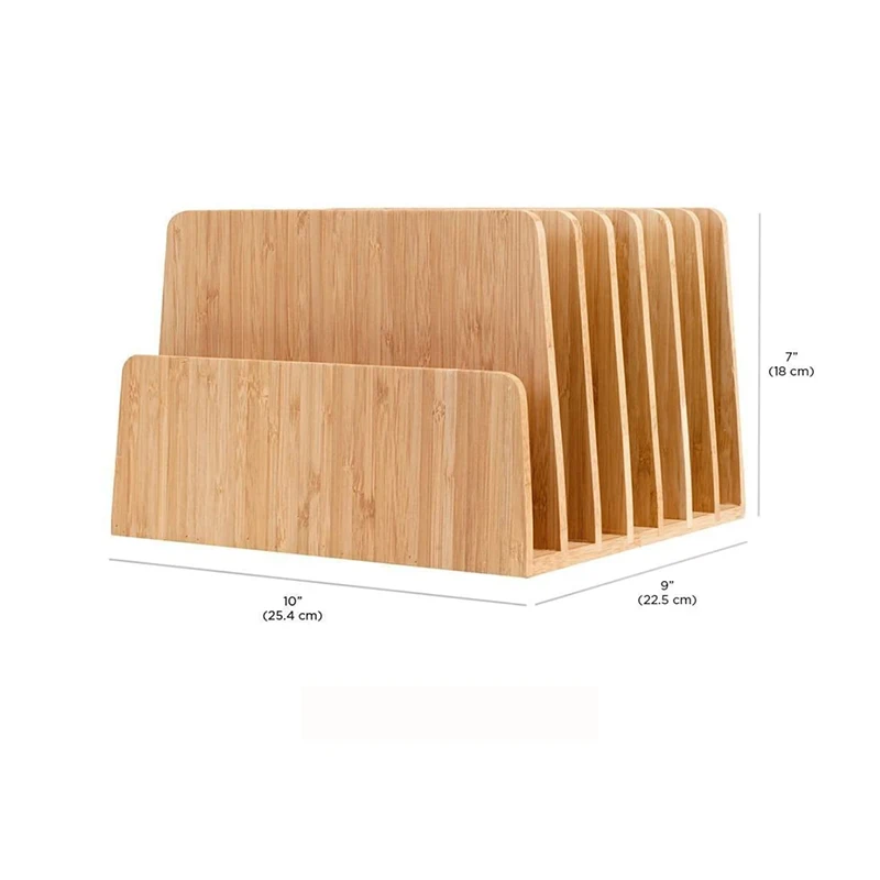 Custom Bamboo Mail Sorter Organizer Multifunctional Other for file Home Office Bamboo Desk Organizer