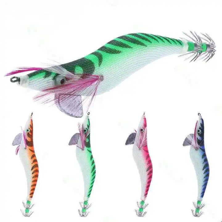 2.0# 2.5# 3.0# 3.5# 4.0# 4.5# 5.0# Octopus Fishing Hooks Shrimp Lures 5 Colors Luminous Hook With Lead Sinkers