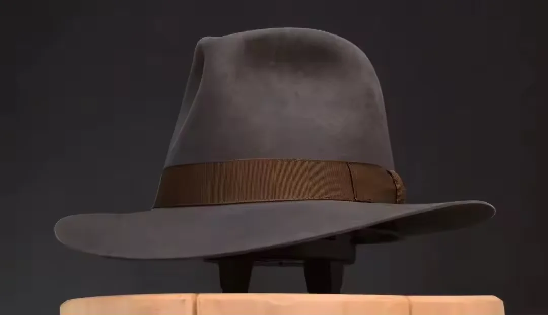 100% wool felt Hat Indiana Jones Fedora Hat bow hand band high quality wool fedora hats