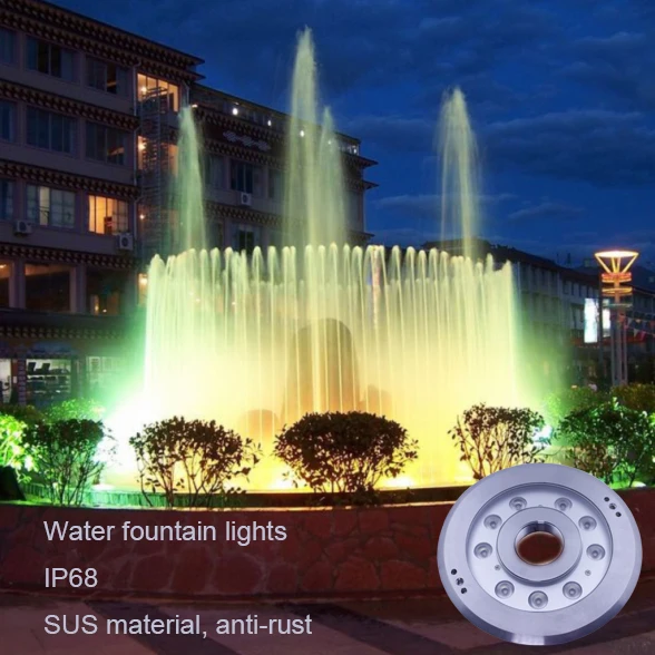 Stainless Steel Ip68 12v Cold White Led Underwater Light  For Pool Fountain