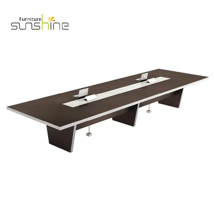 China Factory Manufacture 10 Person Seater Modern Office Conference Table Meeting Conference Room Table Furniture