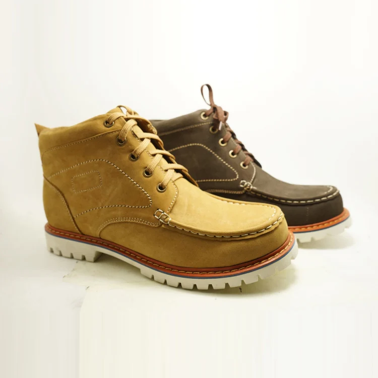 Теплые и прочные мужские зимние охотничьи сапоги из нубука с высокой толстой подошвой