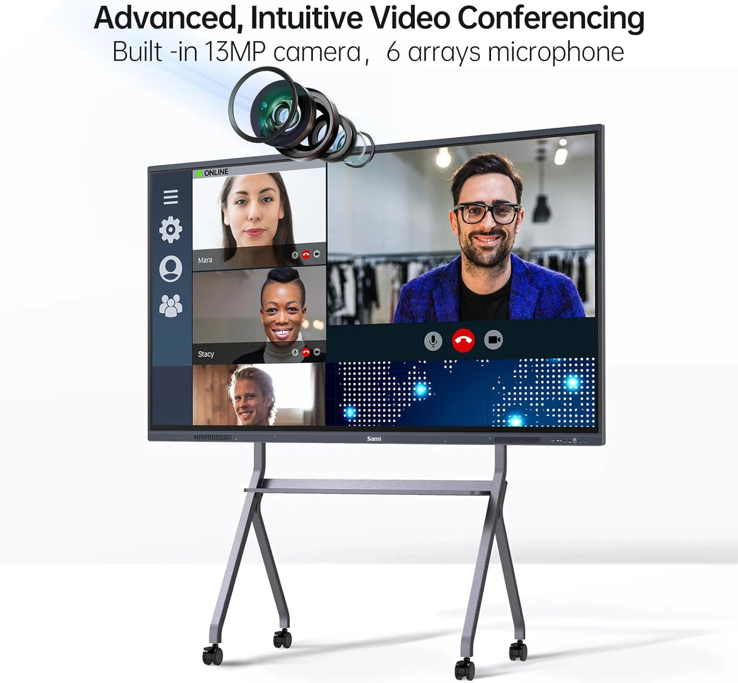 Professional 75 Inch LCD Display Touch Screen Interactive TV Digital Smart Whiteboard for Meeting Room