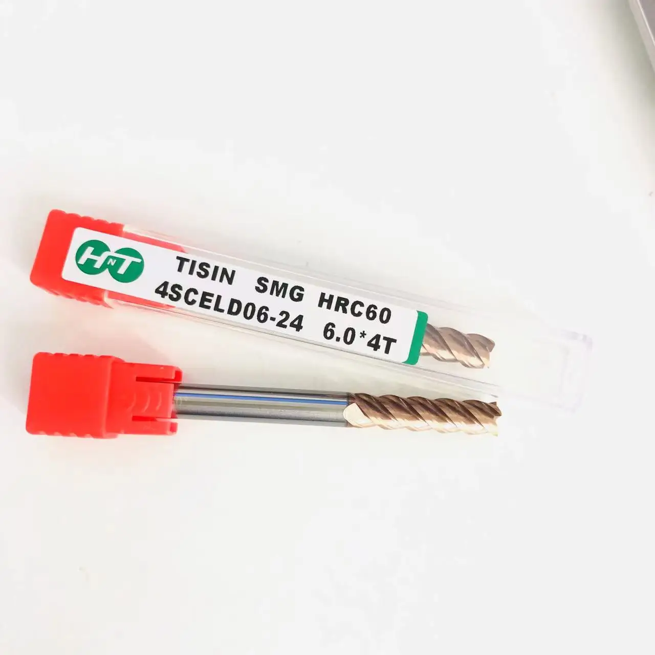 HRC60 extra long shank flat milling cutter end mill 6mm for steel