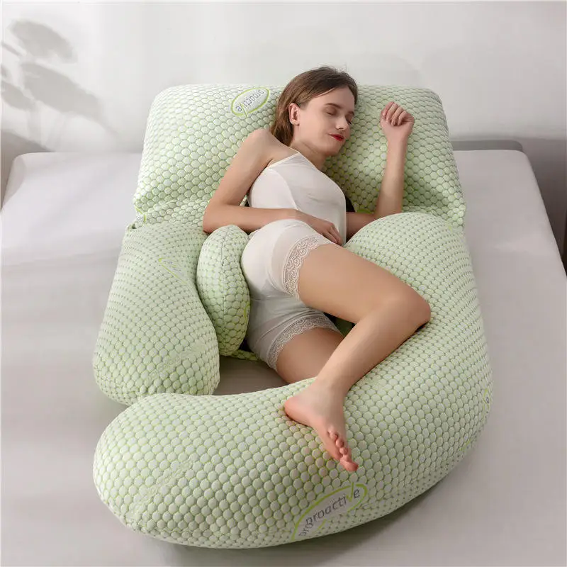 High Quality Pregnancy New Knitted Tech Fabric Air Layer Adjustable Nursing U G H J Maternity Pillow For Pregnant Women