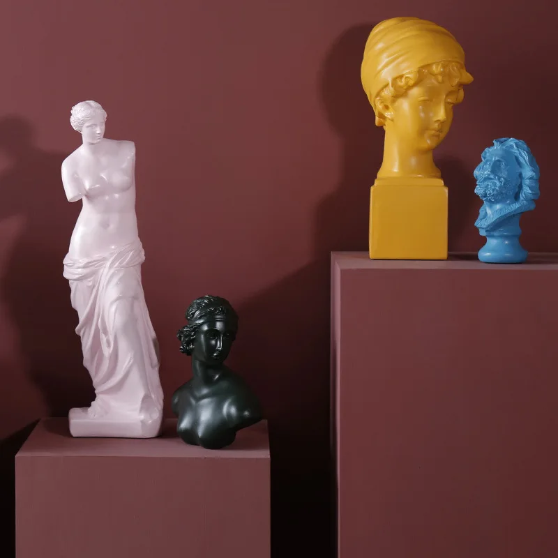 High-quality Classic Greek Michelangelo David Statue Epoxy Resin Craft Sculptures Art Modern Sculpture Custom Statue