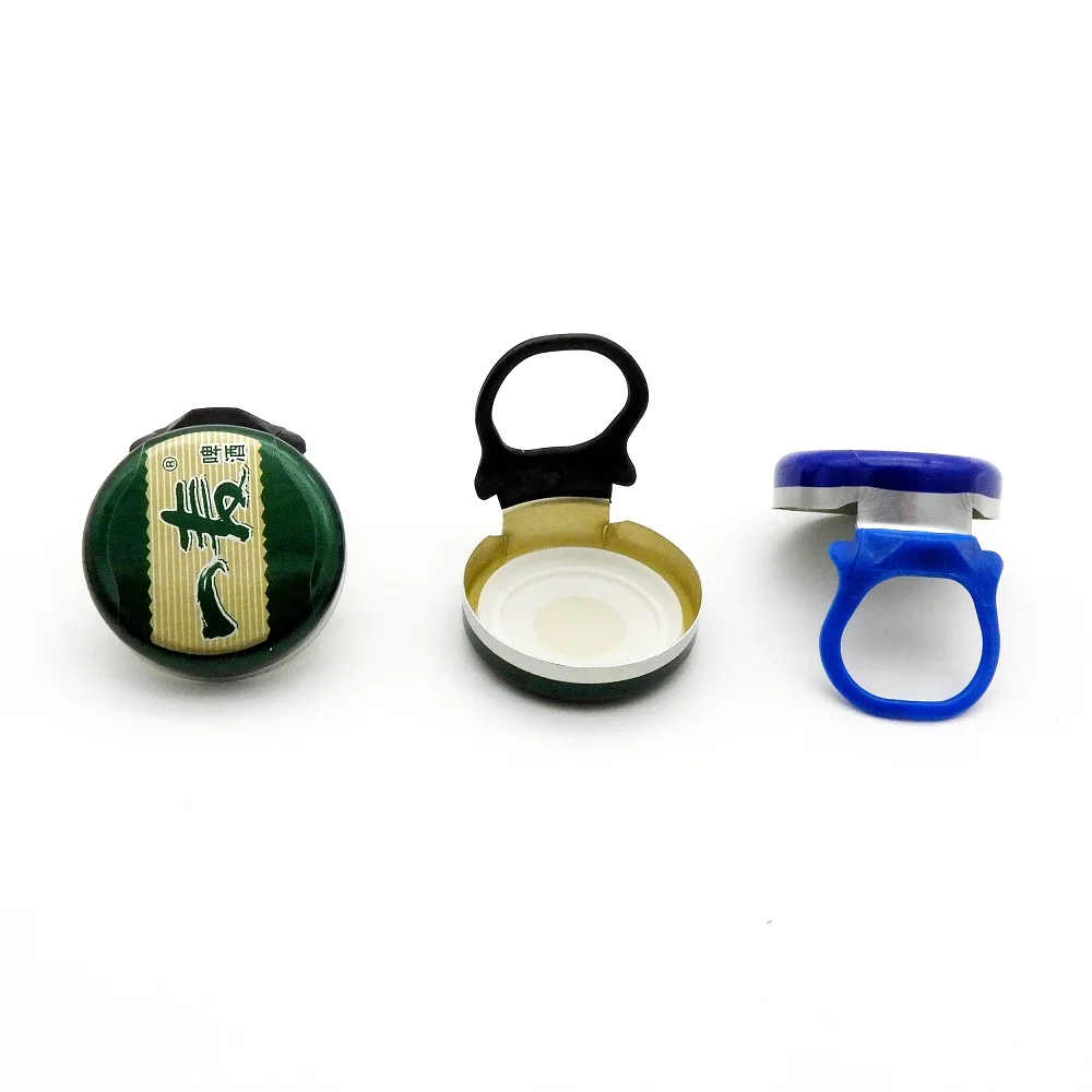 Wholesales Juice Soda Bottle Ring Pull Caps 26mm Aluminum Plastic Cap for Beer Bottles