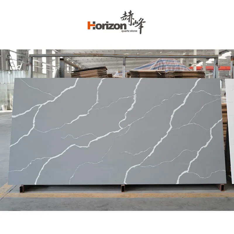 Horizon wholesale Price calacatta quartz stone Of crystal white Quartz Table Top kitchen Countertops