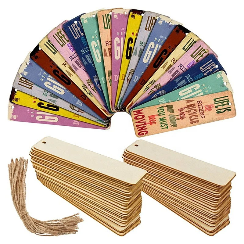 Hot Sale Book Page Marks Marking Tags Wood DIY Bookmark Custom Wooden Bookmarks