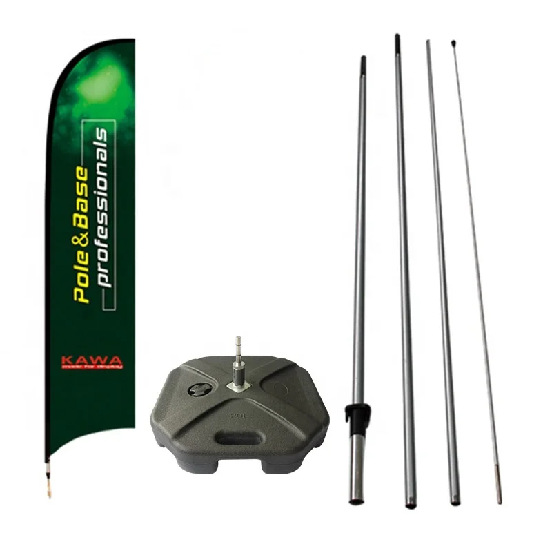 8ft coffee shop feather flag with water base for advertising