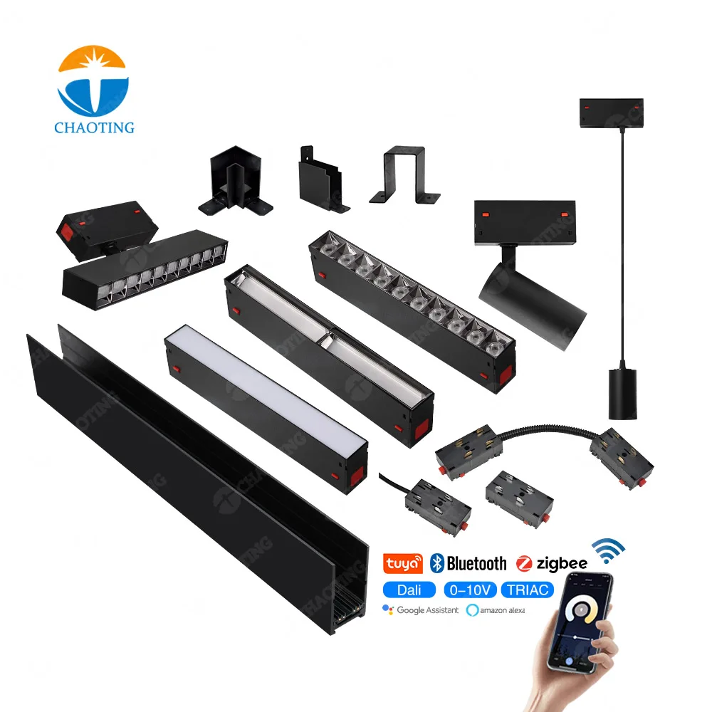 Pretty Square & Rectangular Track Spot Lights With Wifi Control For Commercial Lighting Applications