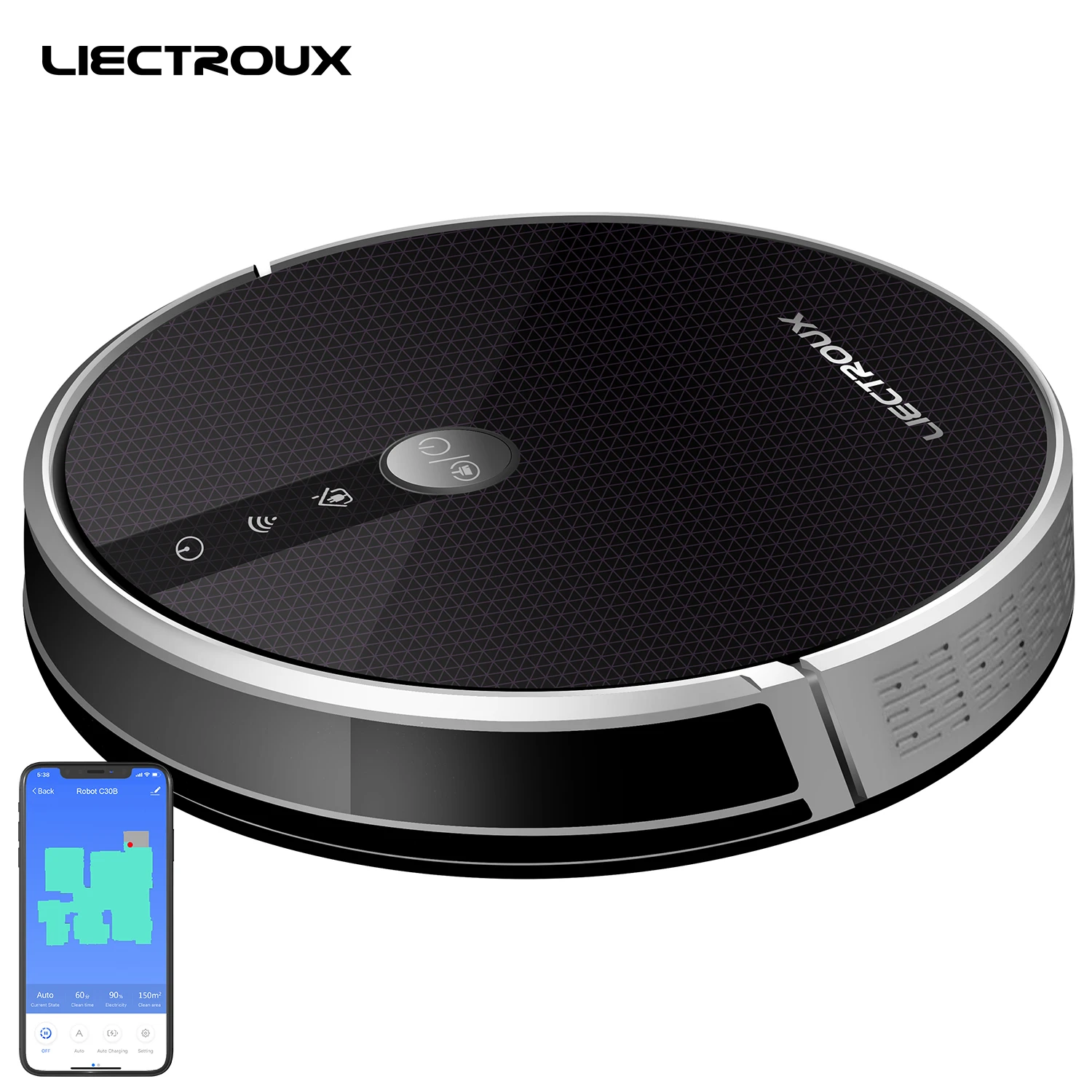 Электрический резервуар для воды LIECTROUX C30B прибор Robota с Wi-Fi управлением через приложение совместим Alexa Google Home картой