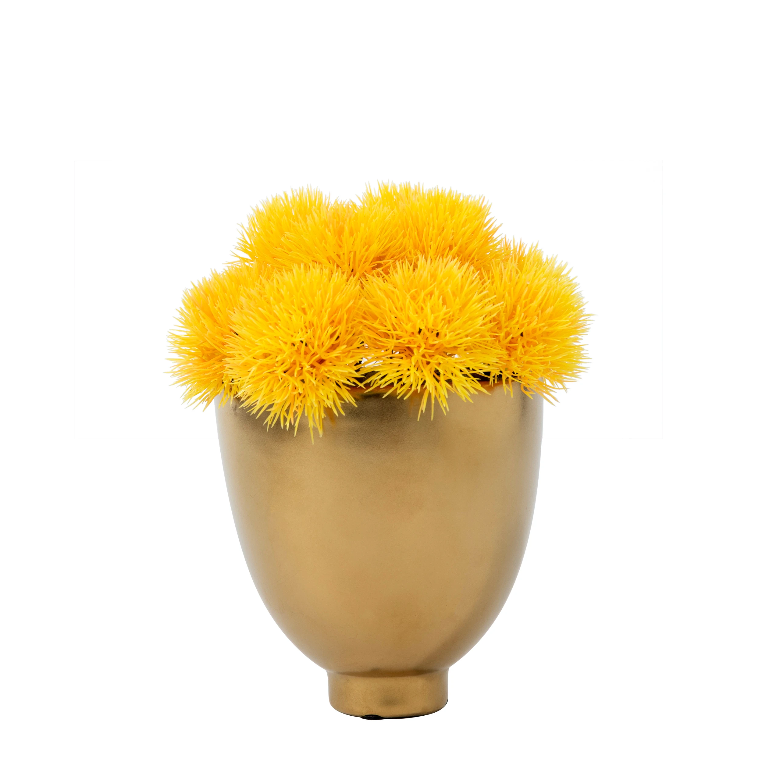 luxury metallic glaze flower pot ceramic gold bowl vase