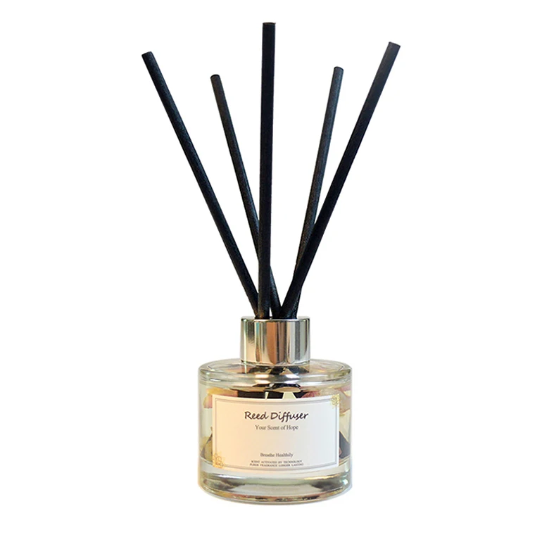 CNUS Wholesale Customize 100ml 250ml Glass Bottle Natural Flower Room Scenting Air Luxury Gift Set Reed Diffuser