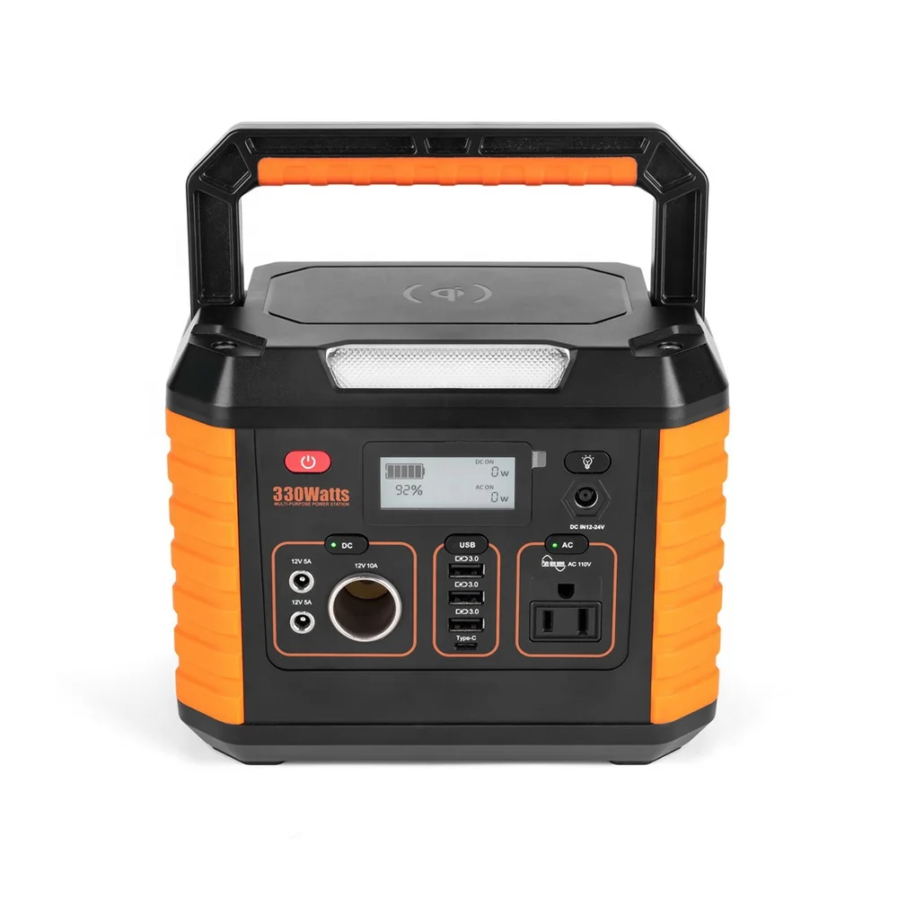 300Wh 330W backup lithium battery for Outdoor RV/Van camping/Emergency/CPAP/Phone