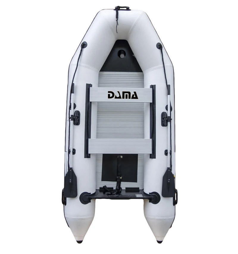 DAMA New design pvc rowing boats kayaks Popular design size 2m 3m 4m Inflatable Fishing Boat With Outboard Motor