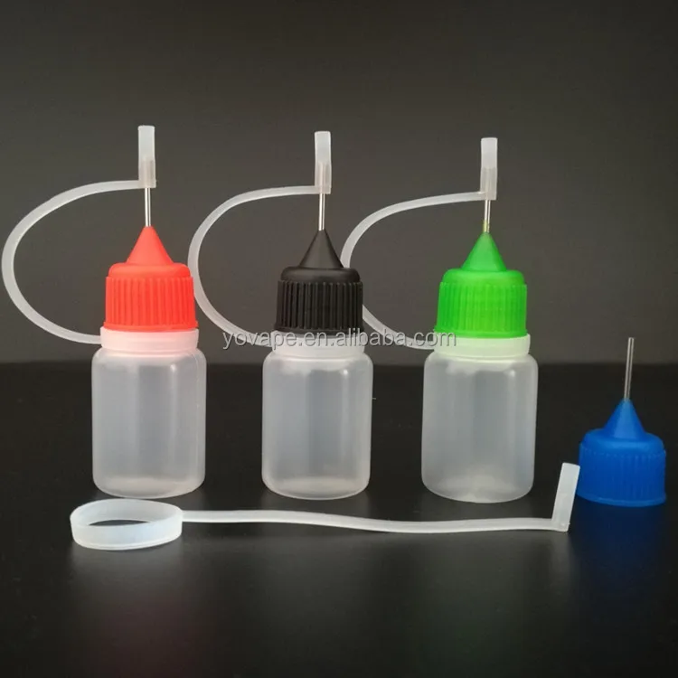 RTS in stock mini 5ml 5 ml squeeze soft PE LDPE dispense chain machine sewing oil applicator needle tip nose plastic bottle