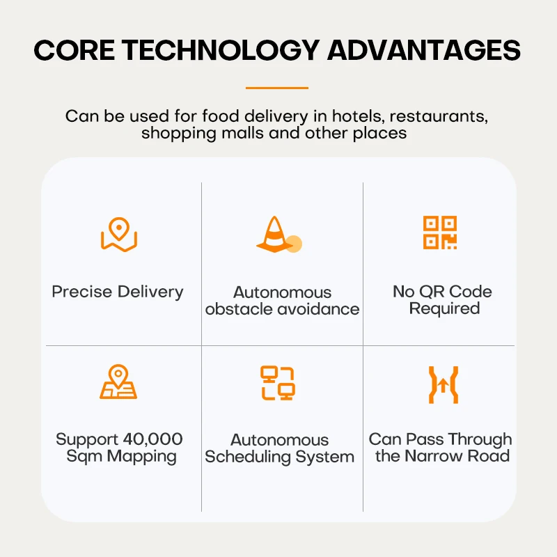 Robot Wholesale Stable Operation Robot Food Machine Intelligent Charge Hotel Restaurant Delivery  Server Robots Waiter For Sale