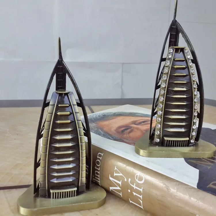 Metal Emirates Burj Al Arab Lego Tower Hotel model craft Dubai Travel Souvenir