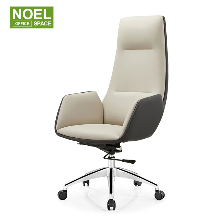 NOEL Wholesale indoor Modern PU ergonomic visitor office chair produce executive Luxury leather office chair