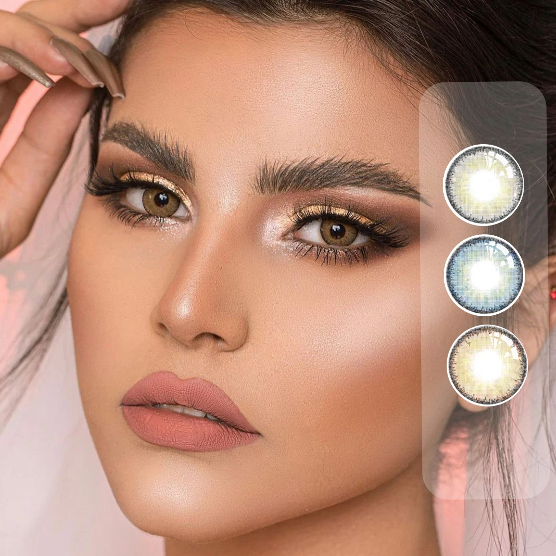 Hot Sale Cosmetic Distributor Soft Prescription Beauty Product 1 Year Contact Lenses Colored Contact Lens