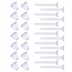 500 набор пластиковых сережек и задней крышки, прозрачные серьги-шпильки, застежки для ушей, защитные застежки для сережек, застежки для сережек