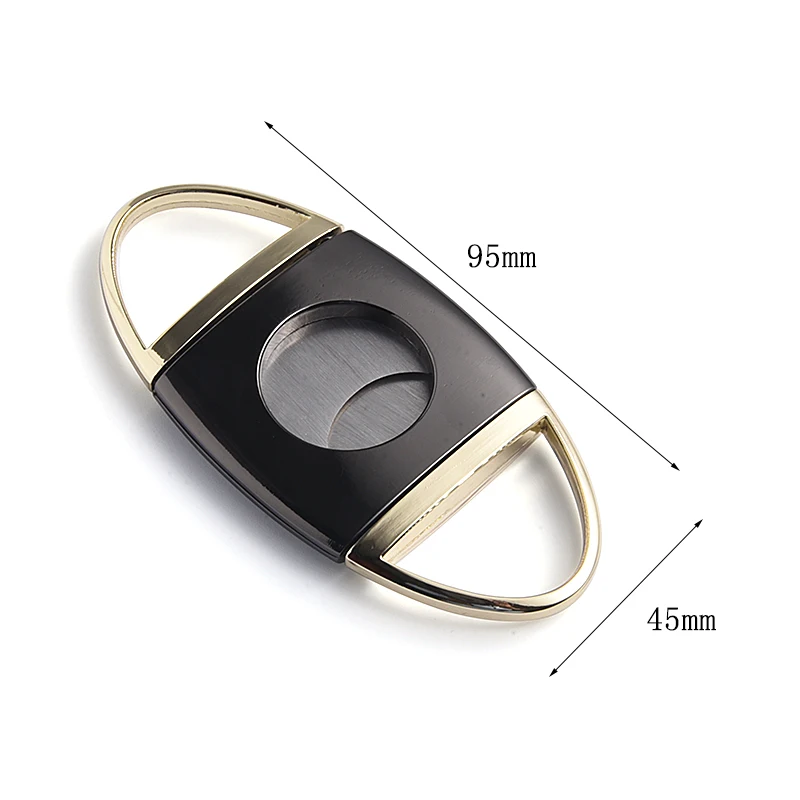 Stainless Steel Double Cigar Cutter Luxury Set Cigar Scissors Pocket Size Cigar Cutter