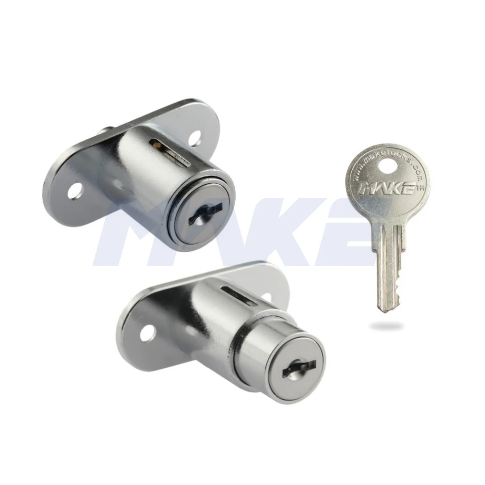 MK504-2  Furniture Drawer Pin Push Lock Cabinet Push Latch Cam Lock For Sliding Window Glass Door Tubular Key Push Lock