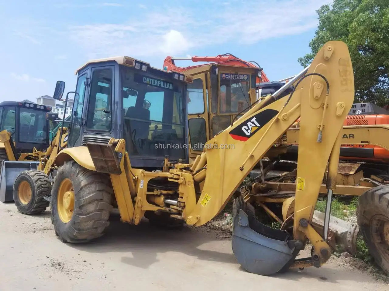 Б/у строительная техника оригинальный CAT 420 F 2 б/у экскаватор-погрузчик с выдвижным рычагом