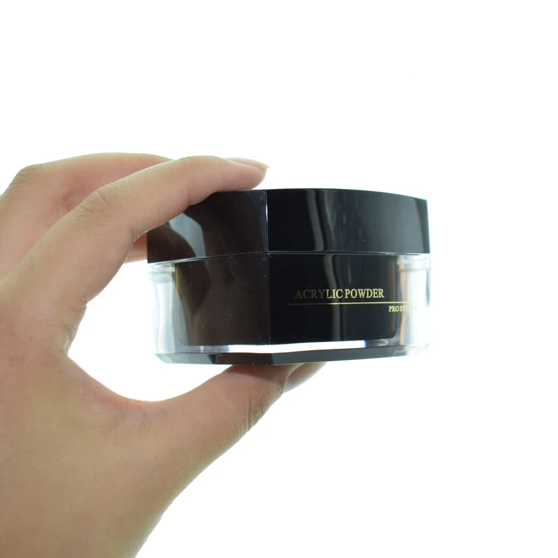 50ML Acrylic Jar Square Shape Body Butter Container Black White Double Layer Cosmetic Eye Cream Powder Lipstick Jars Packaging