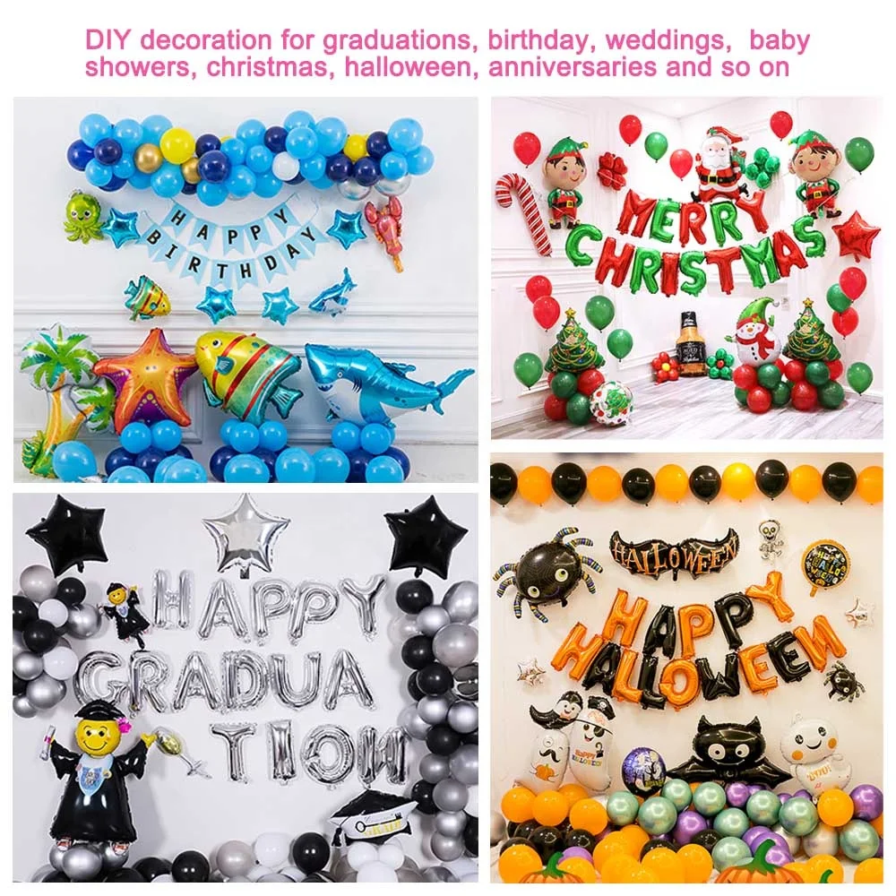 DIY Wedding Decoration Balloon Garland Set Blue Gold White Party Supplies Air Baloon Ballon Arch Kit